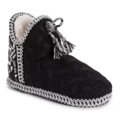 Women's Muk Luks Black Amira Slippers