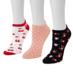 Women's MUK LUKS 3-Pack Ankle Socks