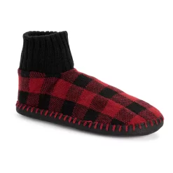 Men's MUK LUKS Cable Knit Cuffed Boot Slippers
