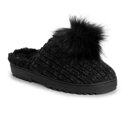 Women's MUK LUKS Faux Fur Pom Charisma Clog Slippers