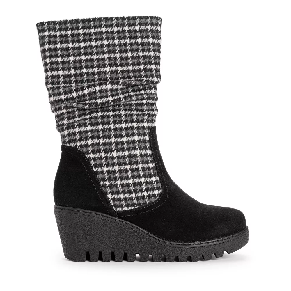 MUK LUKS Vermont Stowe Women's Wedge Boots 4 MUK LUKS Vermont Stowe Women's Wedge Boots - Image 2