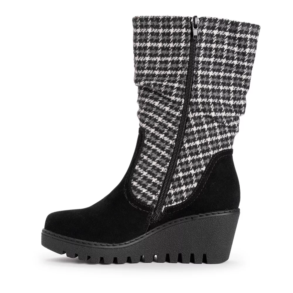 MUK LUKS Vermont Stowe Women's Wedge Boots 5 MUK LUKS Vermont Stowe Women's Wedge Boots - Image 3