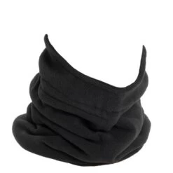 MUK LUKS Quietwear Unisex Fleece Neck Gaiter, Black, One Size Fits Most